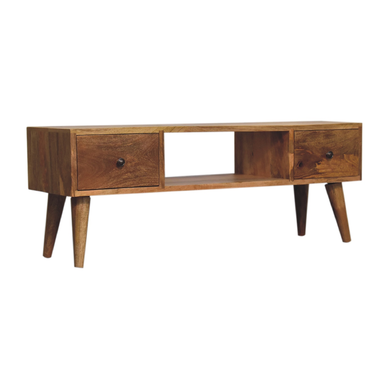 Solid Mango Wood Classic Oak Finish Coffee Table - Image 3