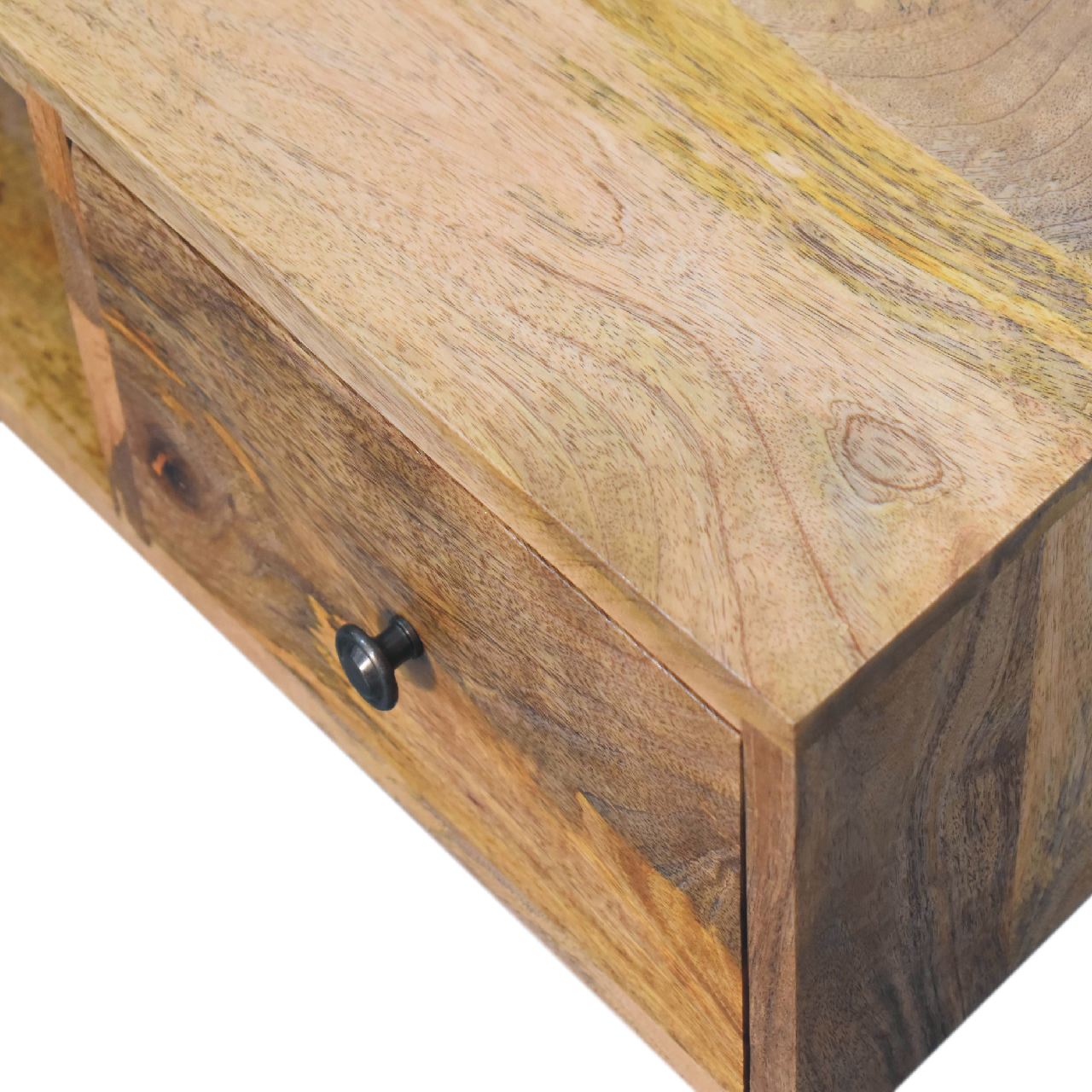 Solid Mango Wood Classic Oak Finish Coffee Table - Image 6
