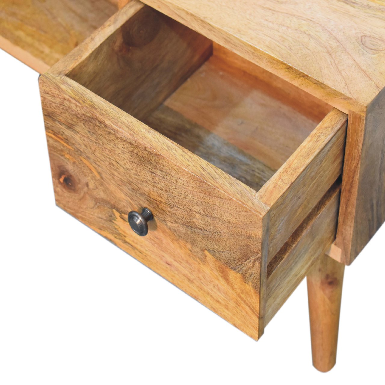 Solid Mango Wood Classic Oak Finish Coffee Table - Image 7