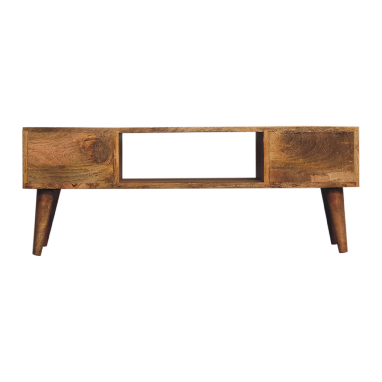 Solid Mango Wood Classic Oak Finish Coffee Table - Image 10