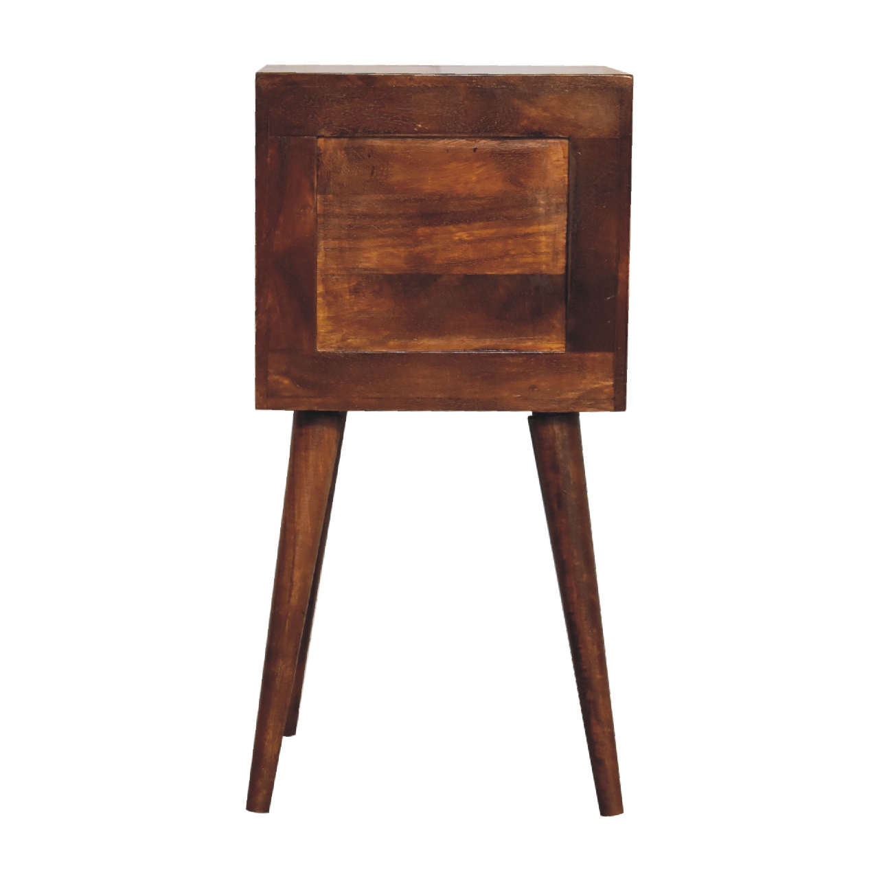 Solid Mango Wood Chestnut Finished Lille 2 Drawer Mini Bedside - Image 9