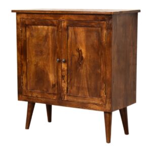Solid Mango Wood Chestnut Finished Classic Coffee Table with 2 Drawers