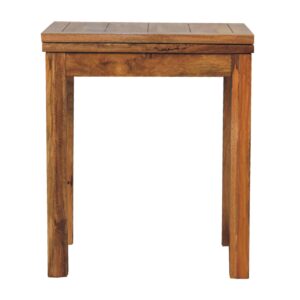 Solid Oak Finished Mango Wood Extending Dining Table