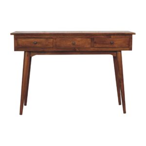 Solid Mango Wood Large 3 Drawer Chestnut Console