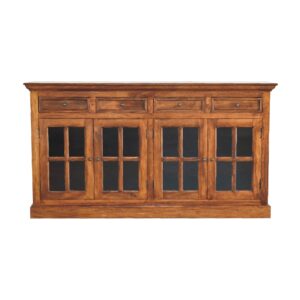 Solid Mango Wood Large Glazed Sideboard