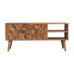 Solid Mango Wood Cubana Media Unit