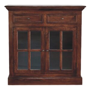 Solid Mango Wood Cherry Glazed Cabinet