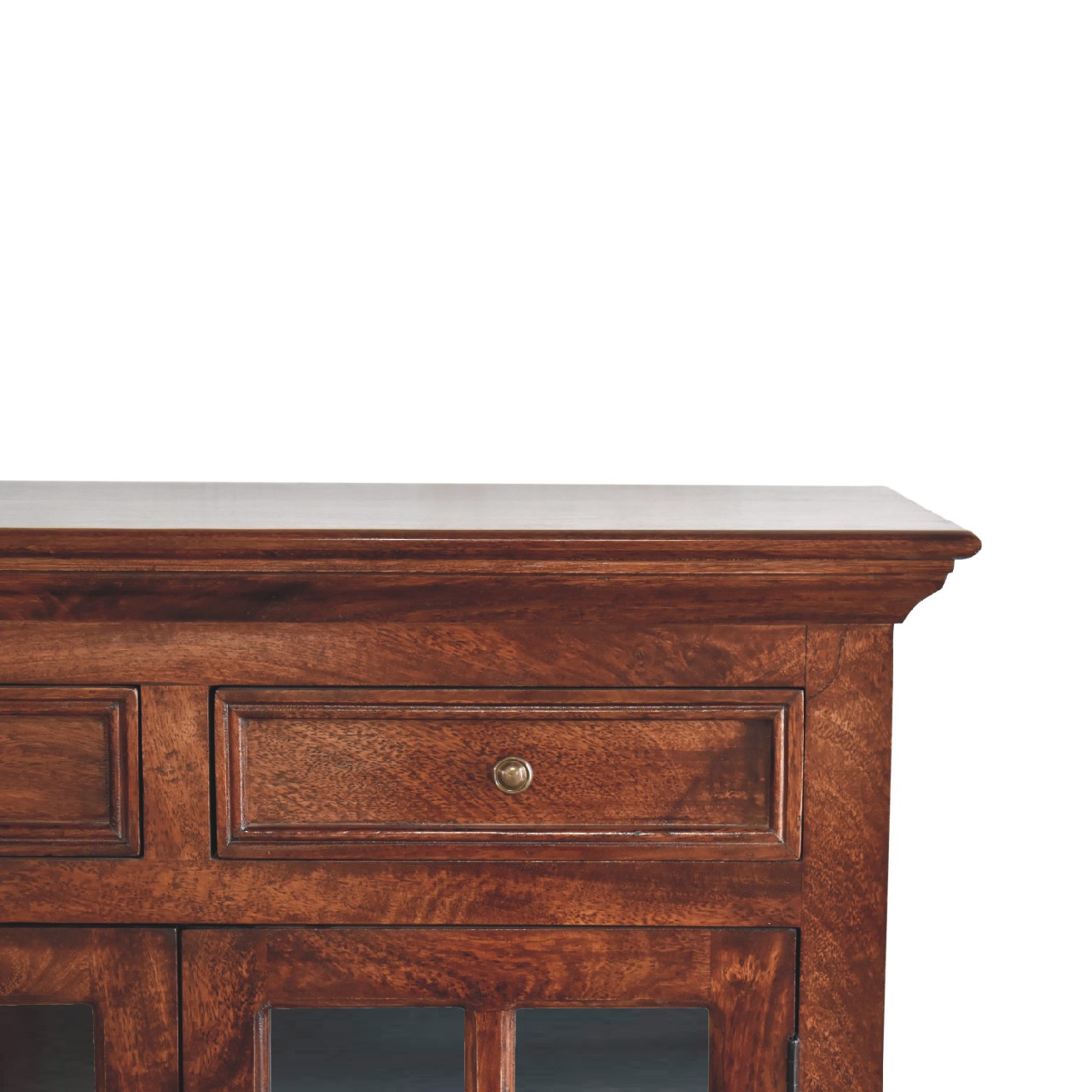Solid Mango Wood Cherry Glazed Cabinet - Image 4