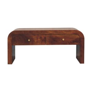 Solid Mango Wood Chestnut Finished Darcy Media Unit