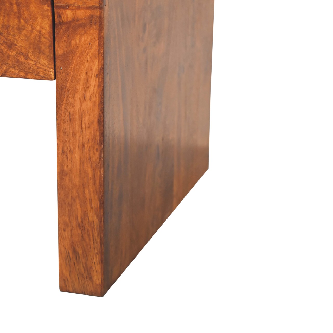 Solid Mango Wood Chestnut Finished Rounded Darcy Coffee Table - Image 5