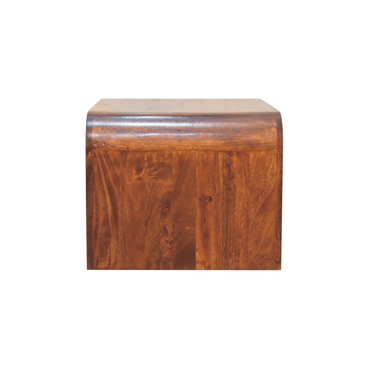 Solid Mango Wood Chestnut Finished Rounded Darcy Coffee Table - Image 7