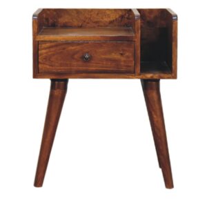 Solid Mango Wood Chestnut Collective Bedside