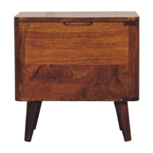 Solid Chestnut Finished Mango Wood Stool