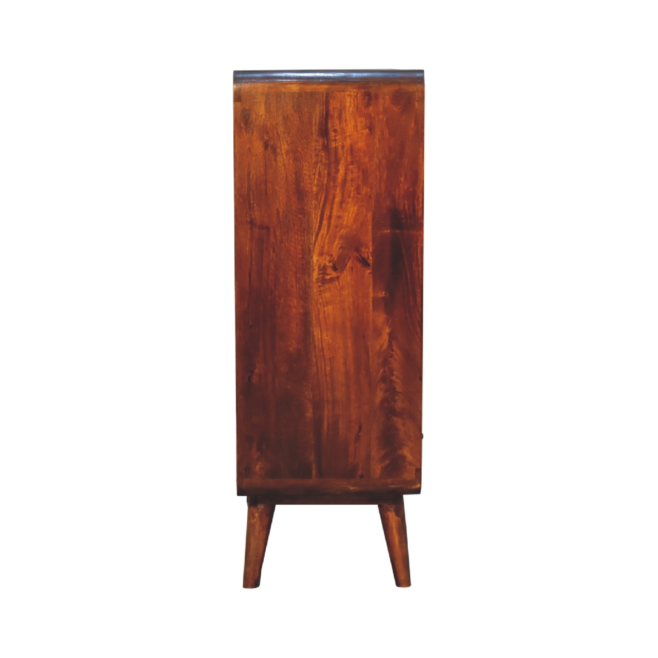Solid Mango Wood Chestnut Finished 2 Drawer Bookcase - Image 8
