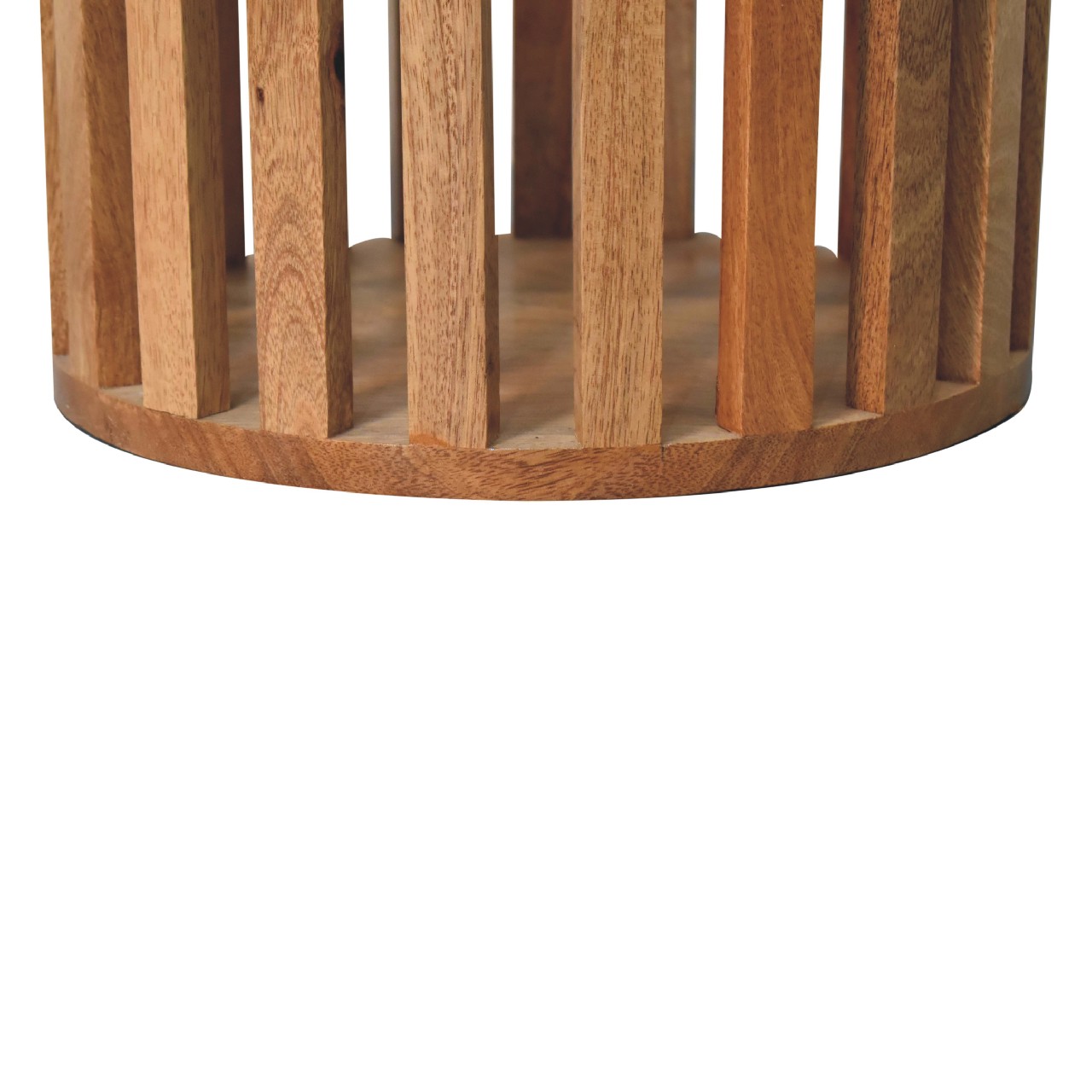 Solid Mango Wood Oak Finished Ariella End Table - Image 7