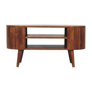 Solid Mango Wood Cortez Chestnut Media Unit