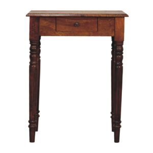 Solid Mango Wood Chestnut Turned Leg Writing Desk