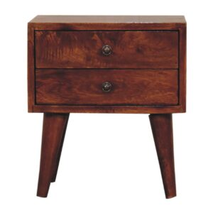 Solid Mango Wood Mini Chestnut Modern Solid Wood Bedside