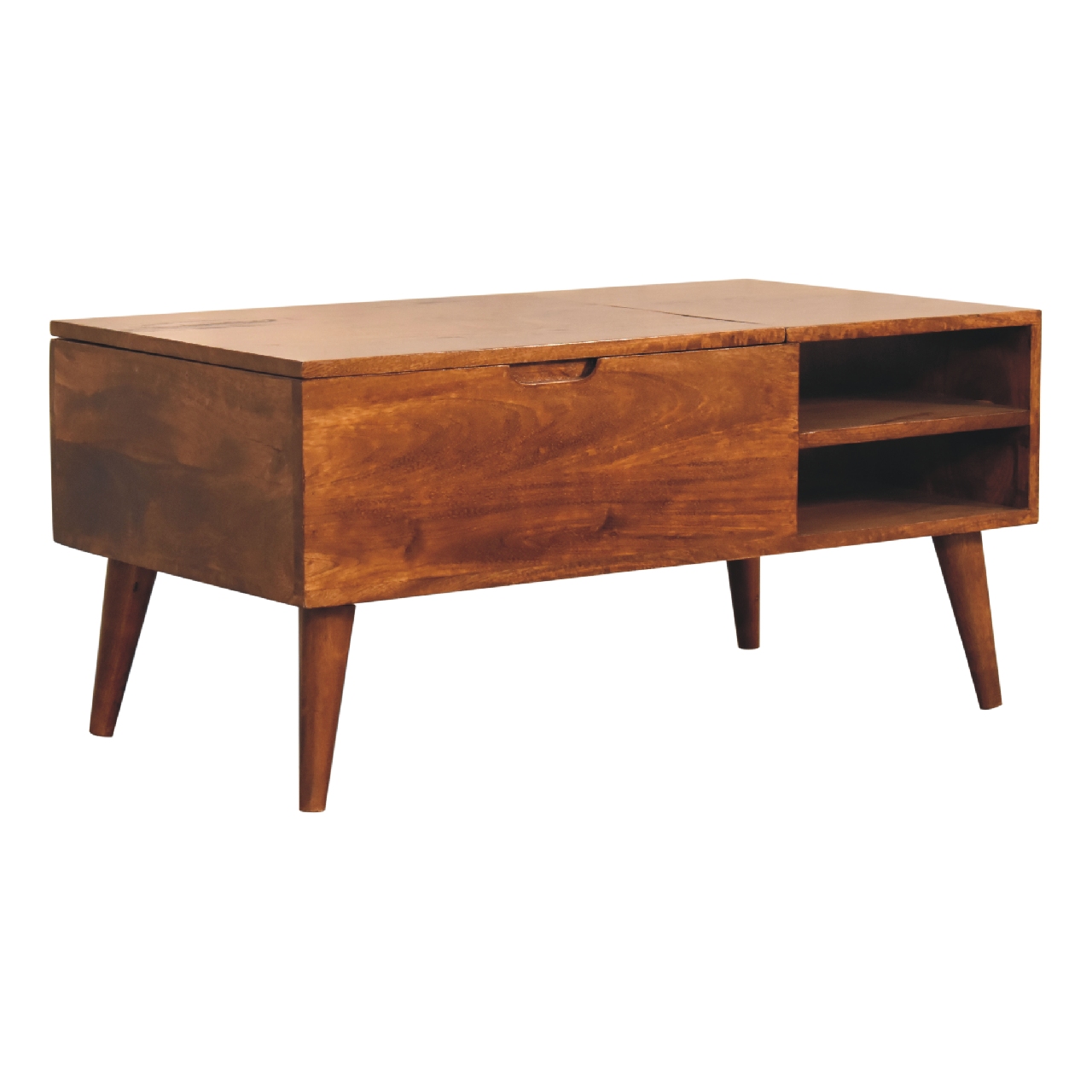 Solid Mango Wood Chestnut Finished Media Unit - Image 2