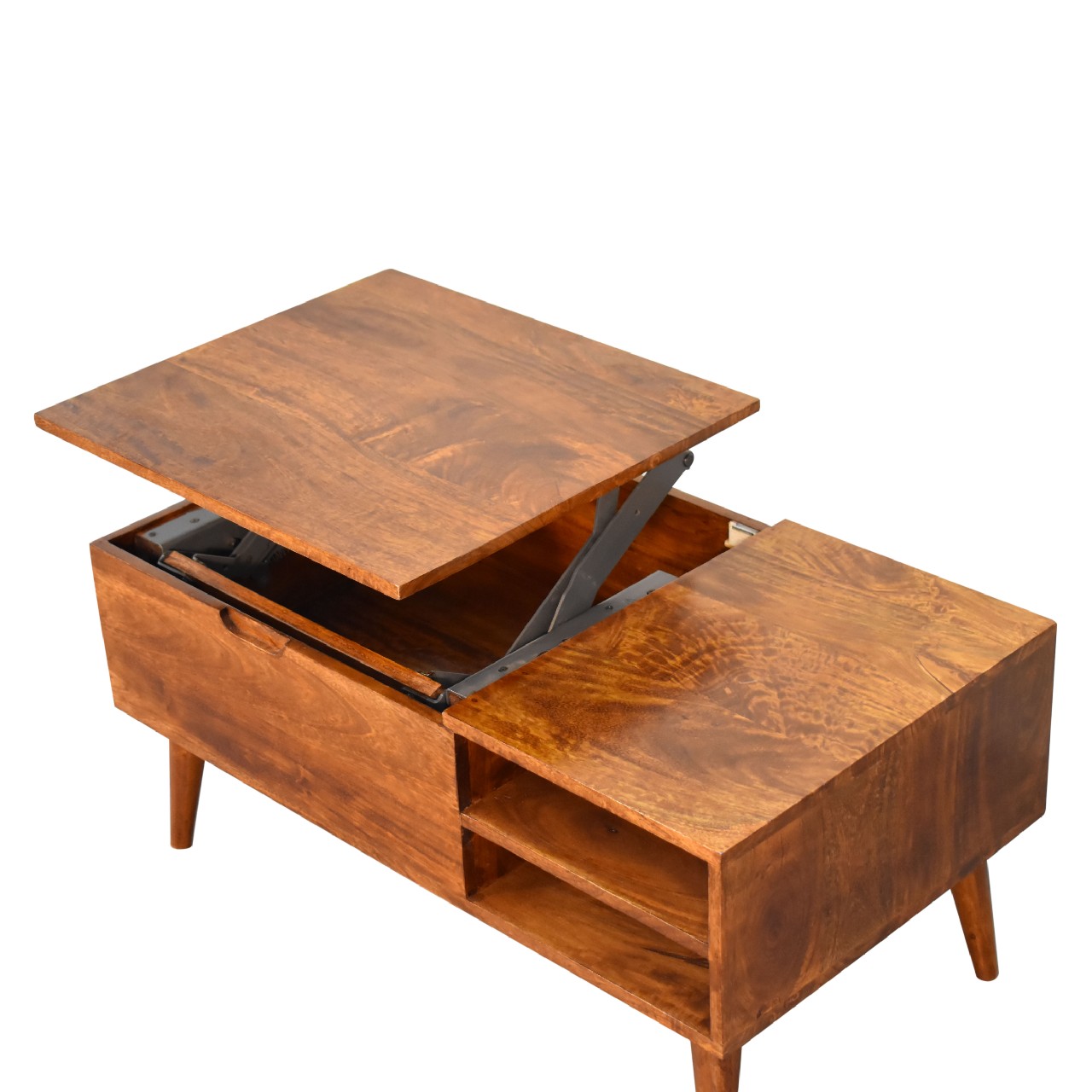 Solid Mango Wood Chestnut Finished Media Unit - Image 6
