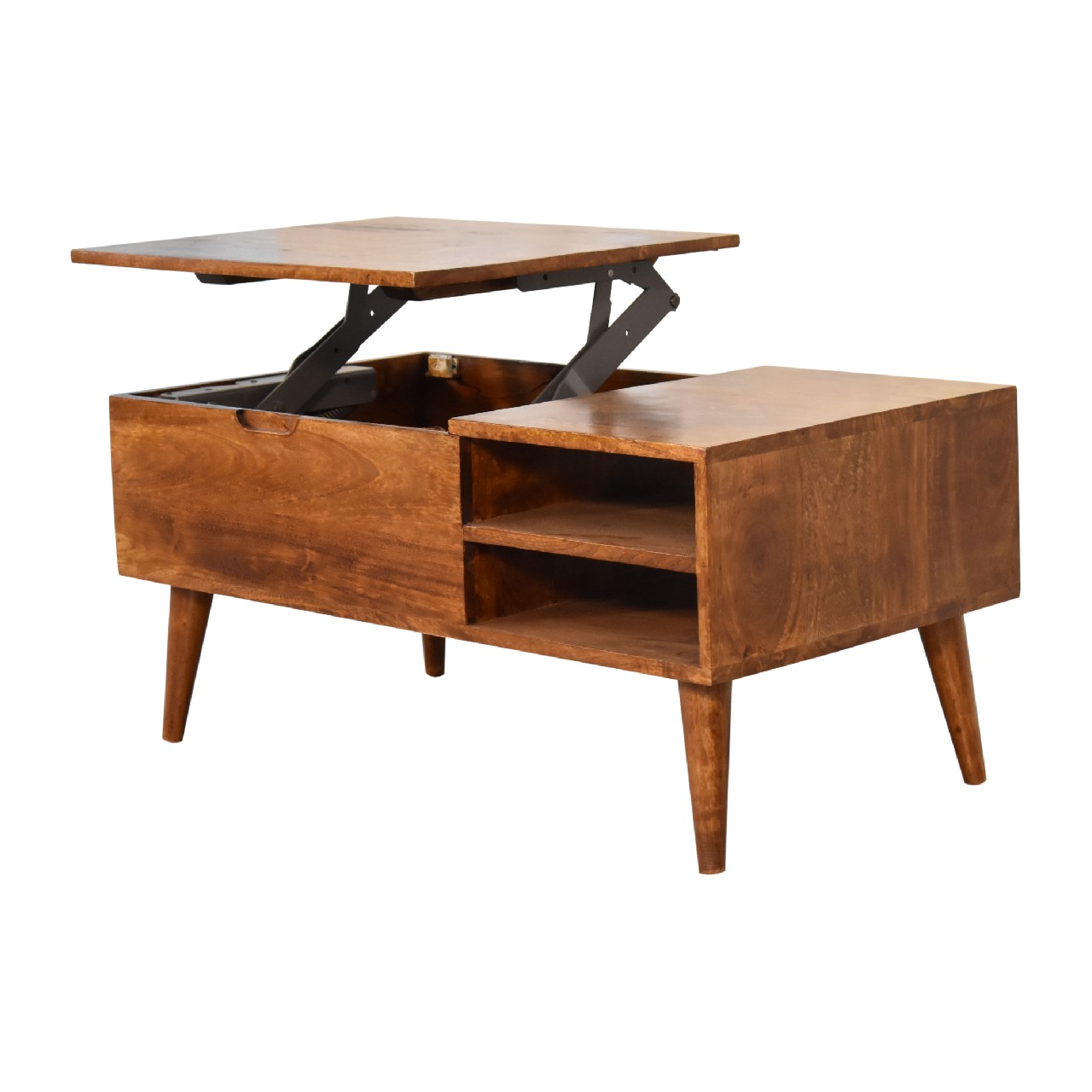 Solid Mango Wood Chestnut Finished Media Unit - Image 7
