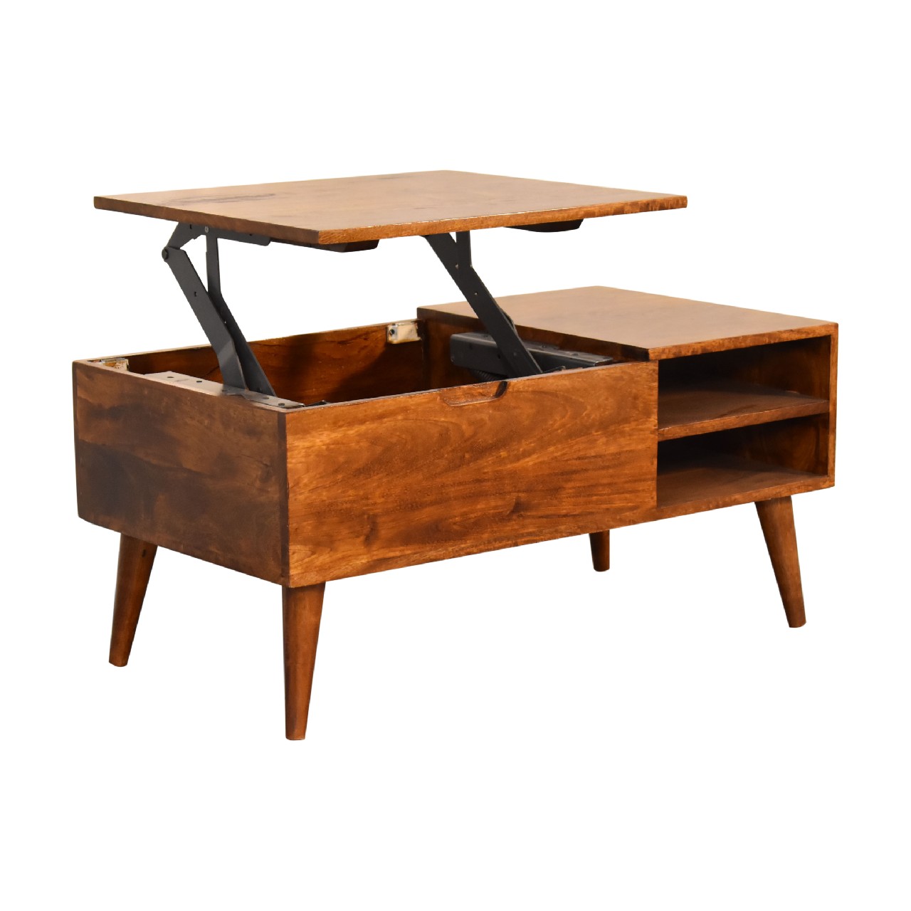 Solid Mango Wood Chestnut Finished Media Unit - Image 8