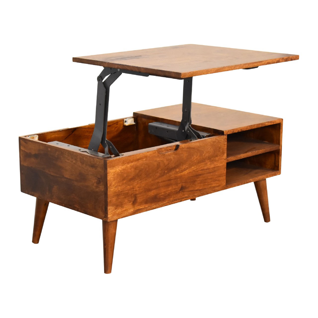 Solid Mango Wood Chestnut Finished Media Unit - Image 9