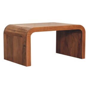 Solid Mango Wood Solid Acacia Wood Caramel Finished Rounded Corners Coffee Table
