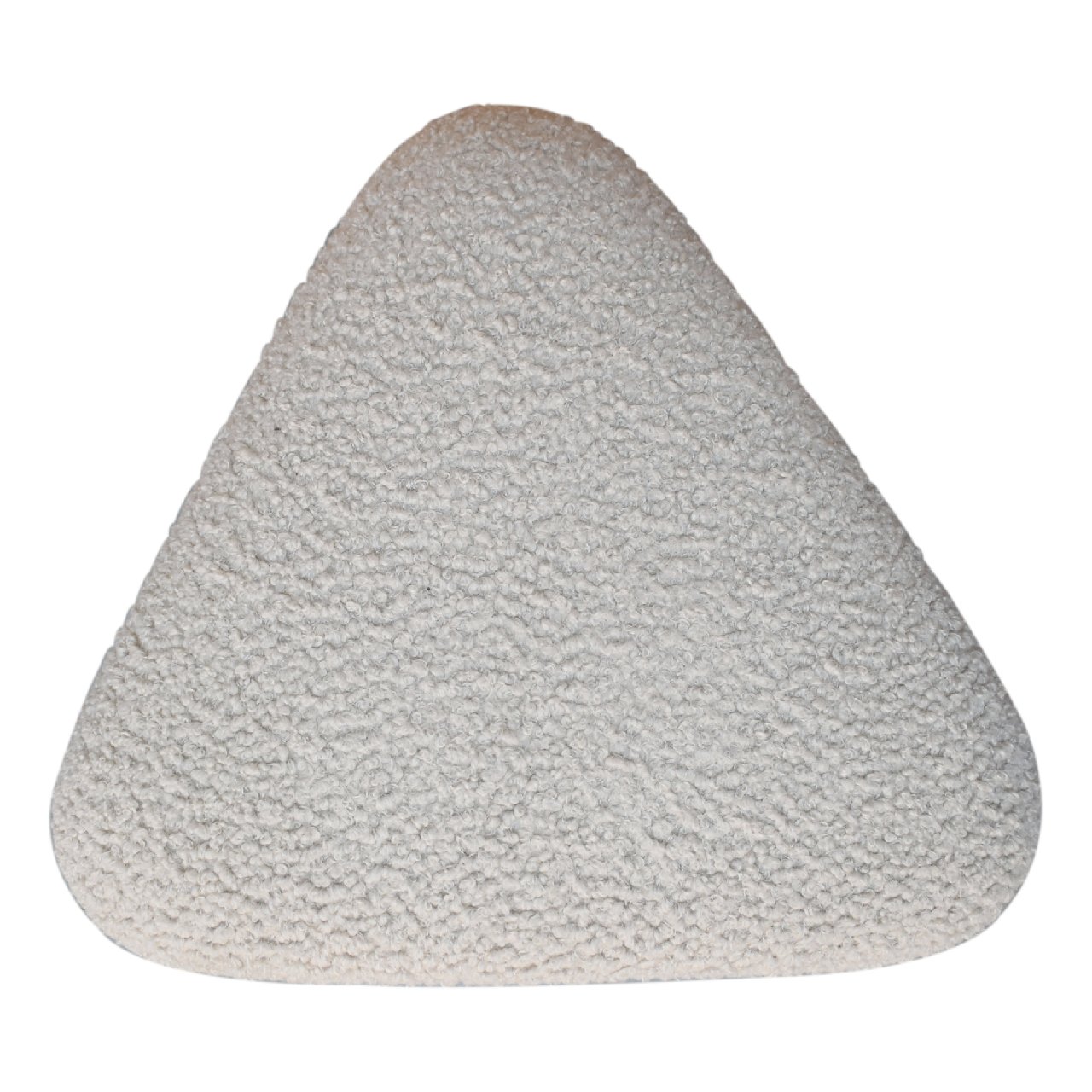 Solid Mango Wood Mud Boucle Triangle Footstool - Image 7