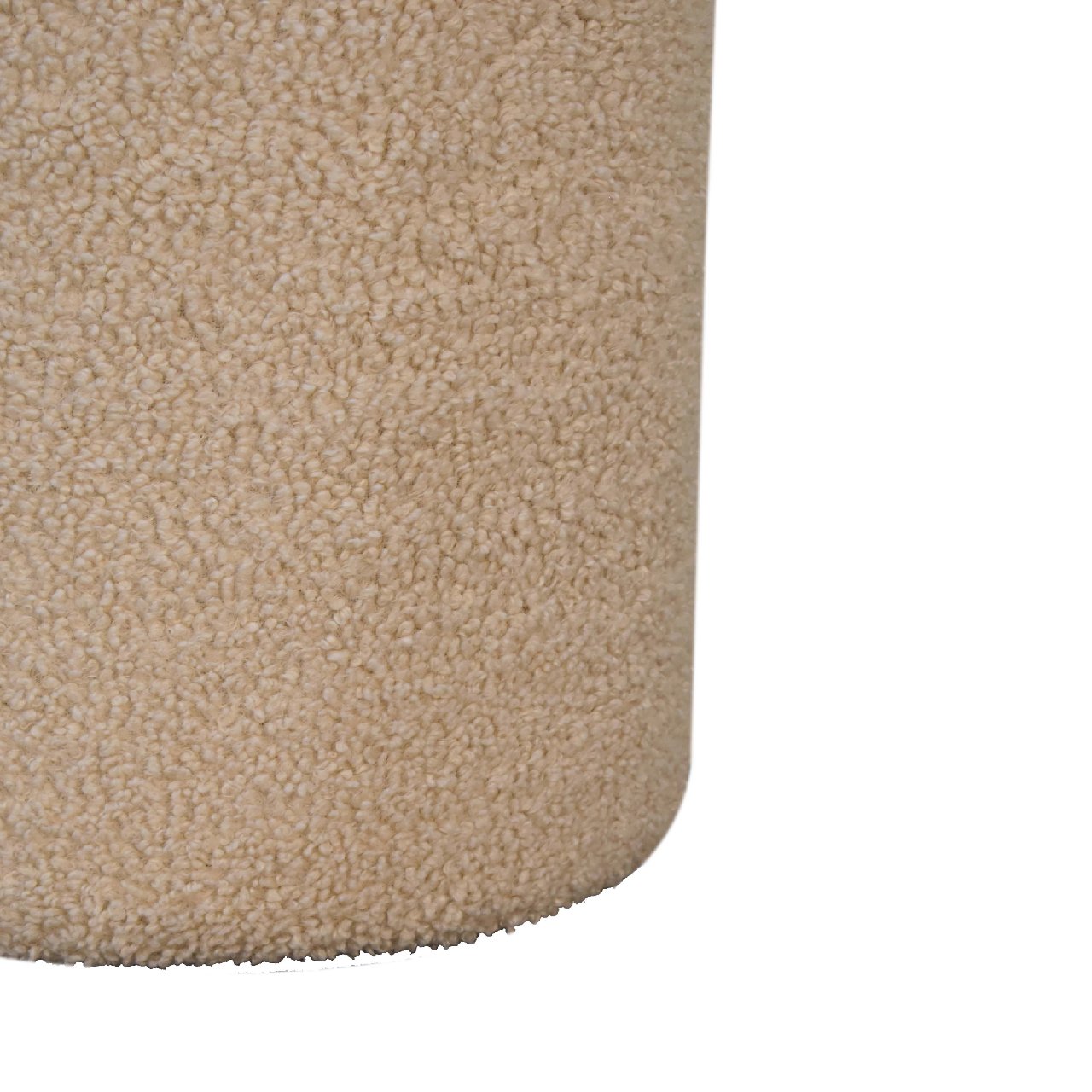 Solid Mango Wood Boucle Serenity Round Stool - Image 6