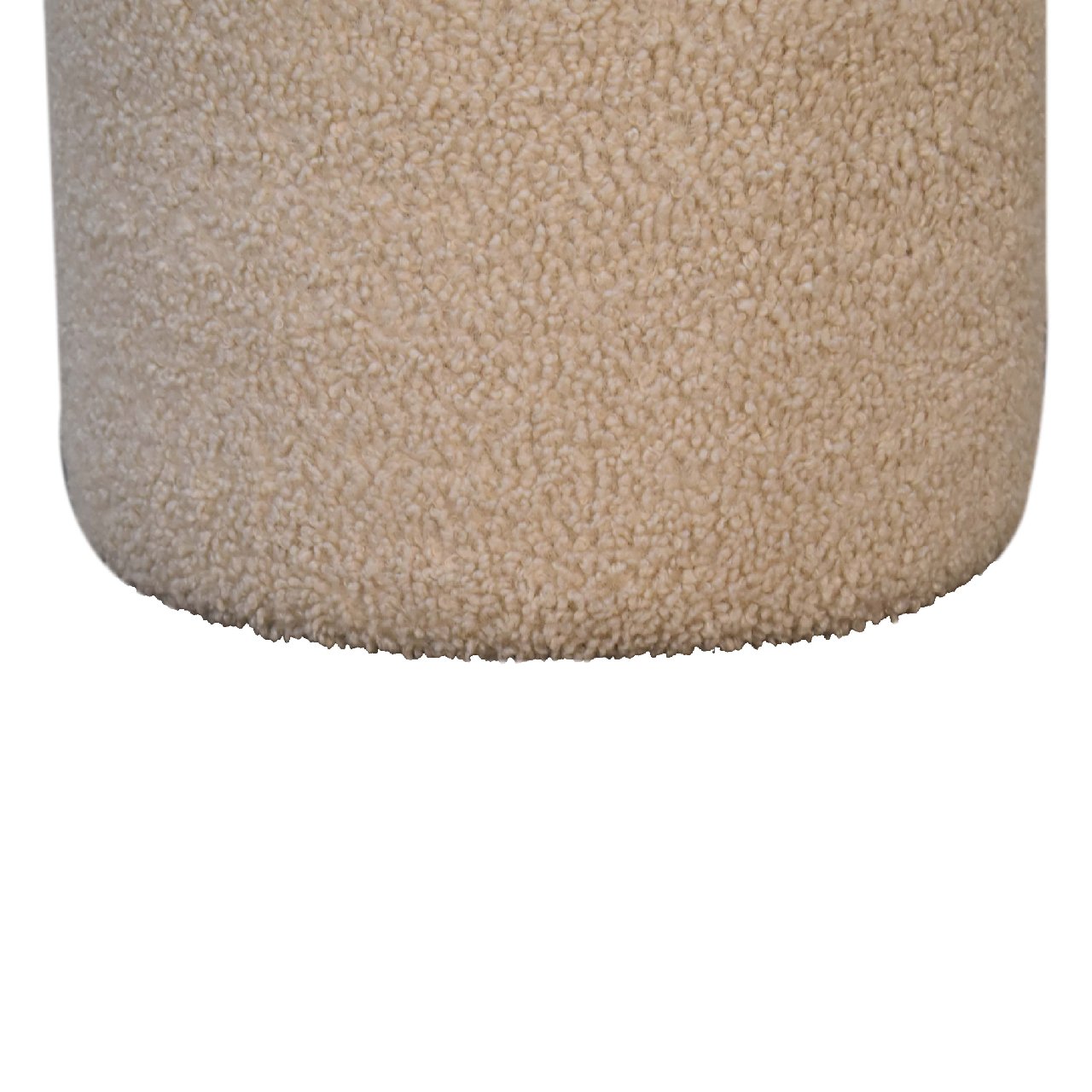 Solid Mango Wood Boucle Serenity Round Stool - Image 7
