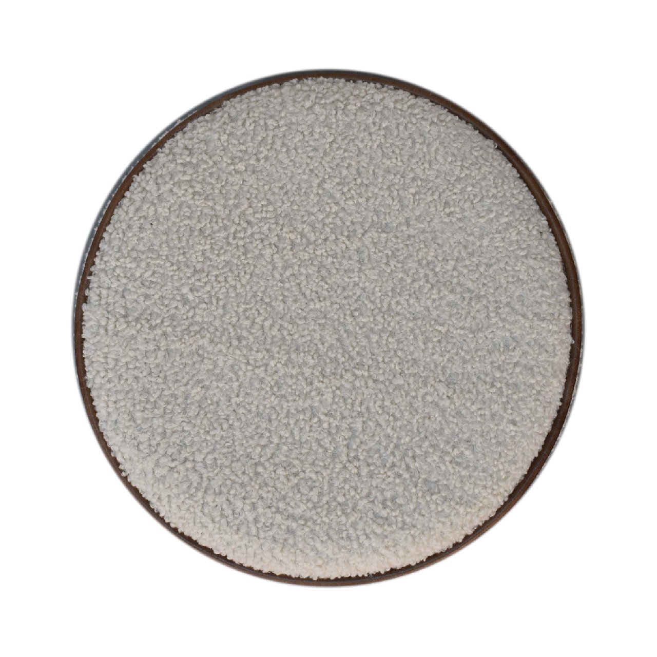 Solid Mango Wood Boucle Serenity Round Stool - Image 8