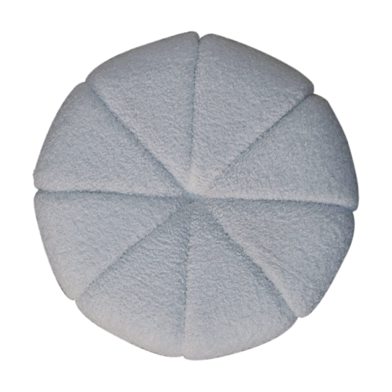 Solid Mango Wood White Boucle Circle Stool - Image 8