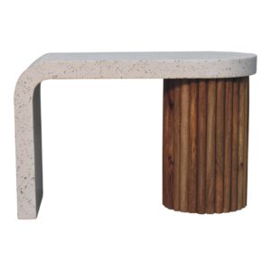 Solid Mango Wood Serenity Terrazzo Coffee Table