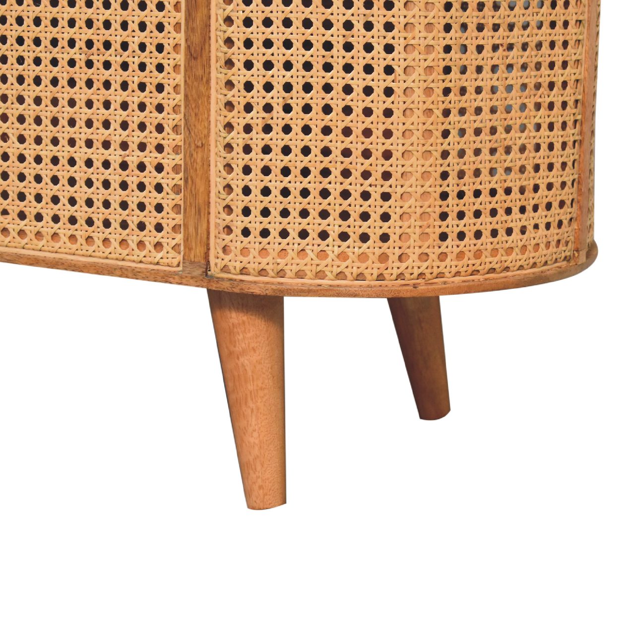 Solid Mango Wood Solid Mango Wood Mango Wood Round Lid Up Larissa Ottoman/Blanket Box - Image 8