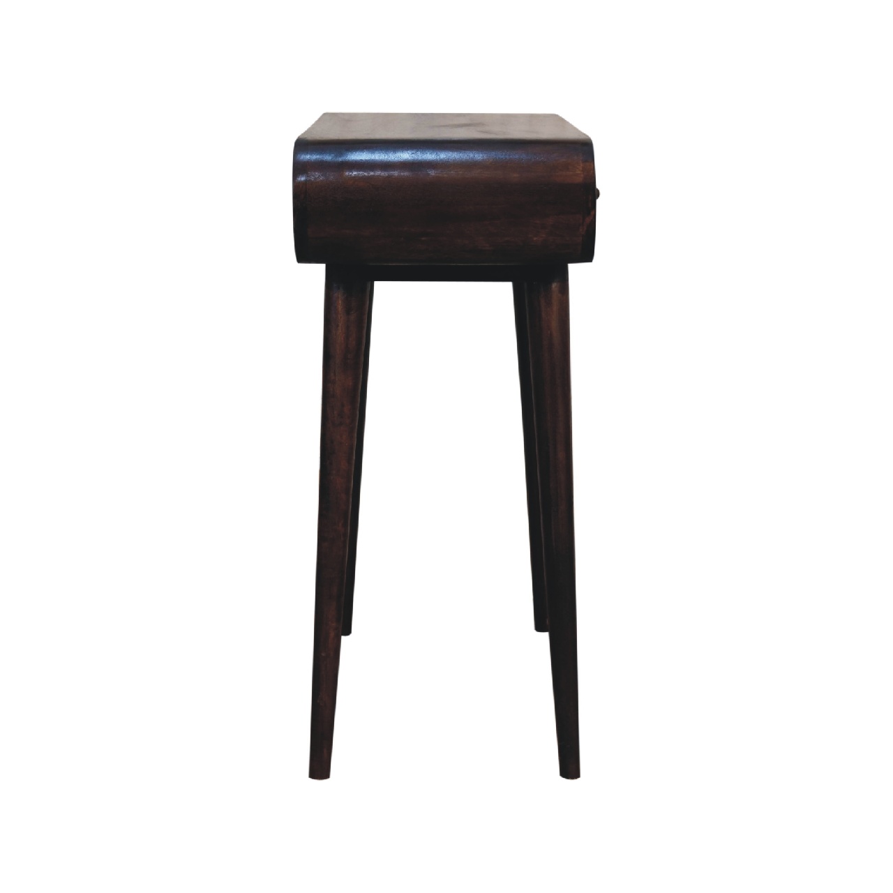 Solid Mango Wood Walnut Curved Edge Console Table - Image 8