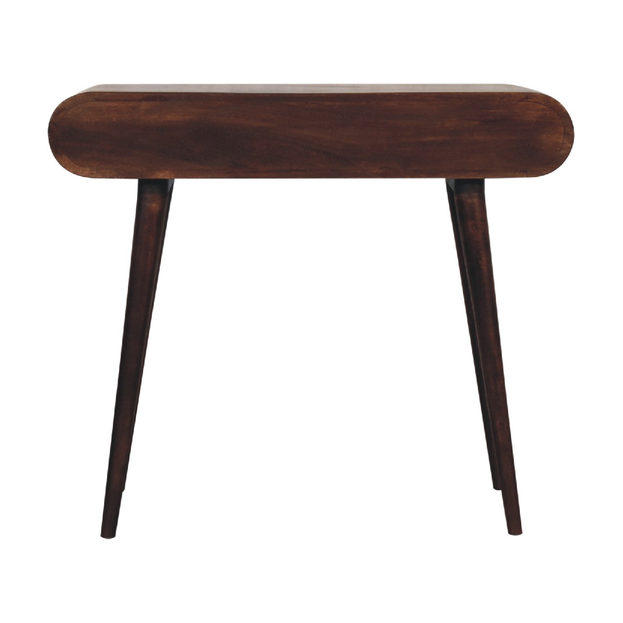 Solid Mango Wood Walnut Curved Edge Console Table - Image 9