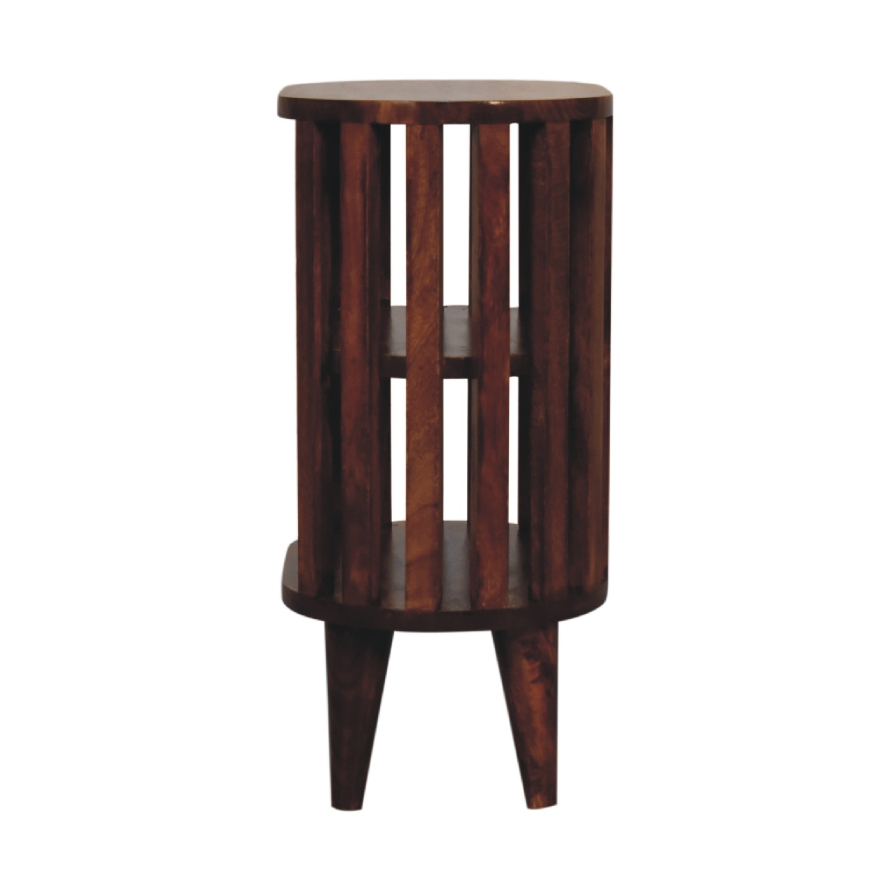 Solid Mango Wood Ariella Double Shelf Chestnut Bedside - Image 8
