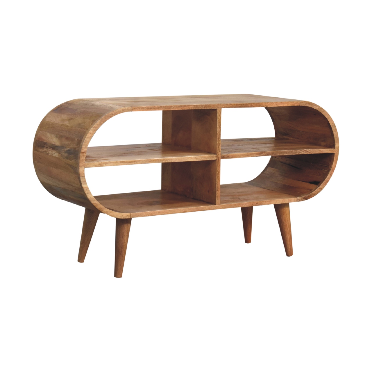 Solid Mango Wood Solid Mango Wood Mango Wood Moda Open Media Unit - Image 2