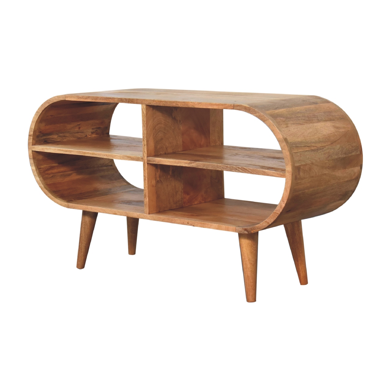 Solid Mango Wood Solid Mango Wood Mango Wood Moda Open Media Unit - Image 3
