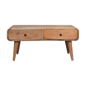 Solid Mango Wood Sonata Oak Finish Coffee Table