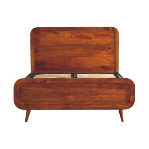 Solid Mango Wood Chestnut Finished 145cm Double Bed