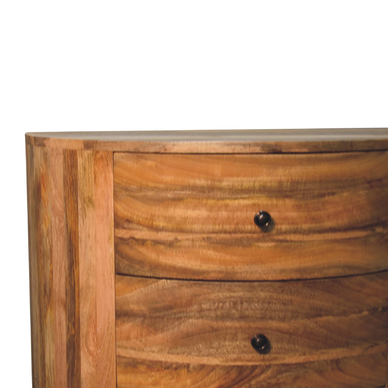Solid Mango Wood Oak Finished 3 Drawer Odyssey Chest of Drawers - Image 4