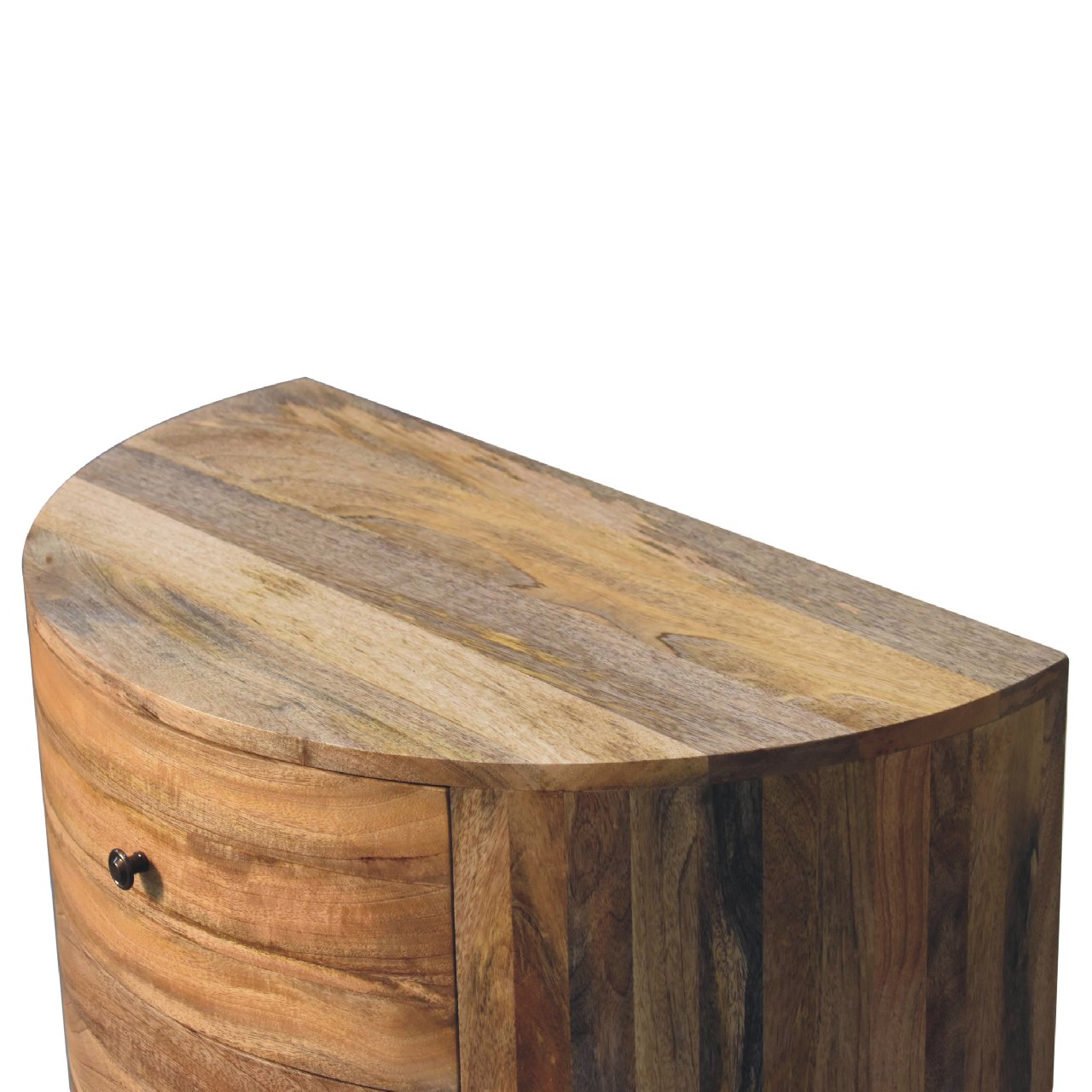 Solid Mango Wood Oak Finished 3 Drawer Odyssey Chest of Drawers - Image 5