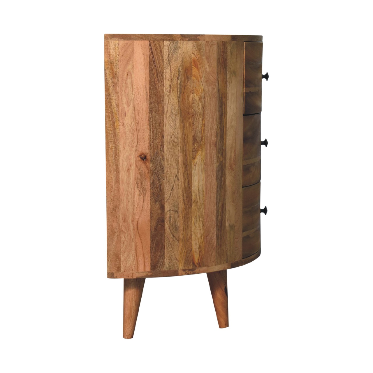 Solid Mango Wood Oak Finished 3 Drawer Odyssey Chest of Drawers - Image 8