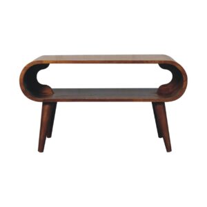 Solid Mango Wood Solid Chestnut Finished Mango Wood Open Coffee Table