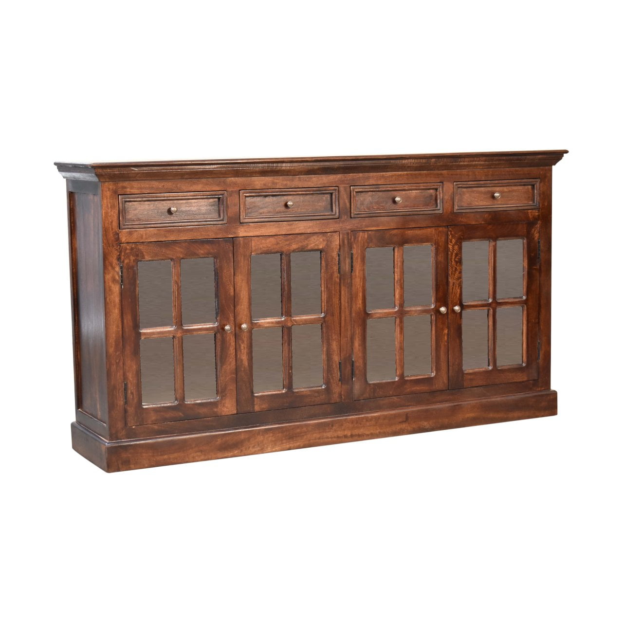 Solid Mango Wood Light Walnut Glazed Sideboard - Image 2