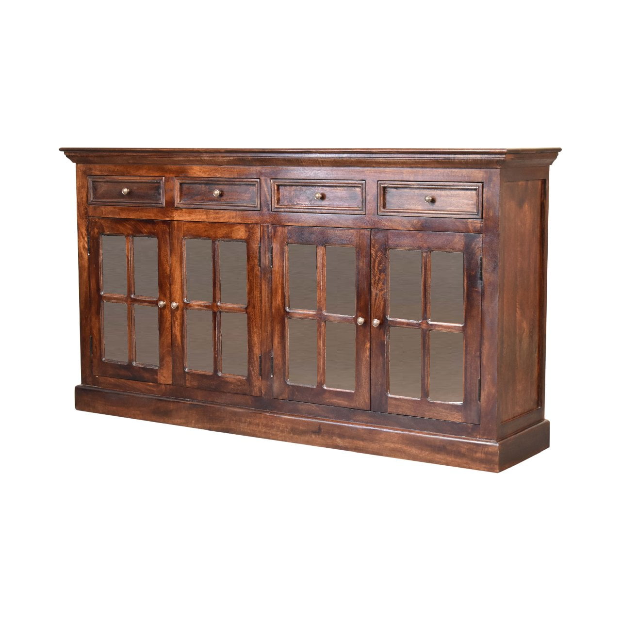 Solid Mango Wood Light Walnut Glazed Sideboard - Image 3