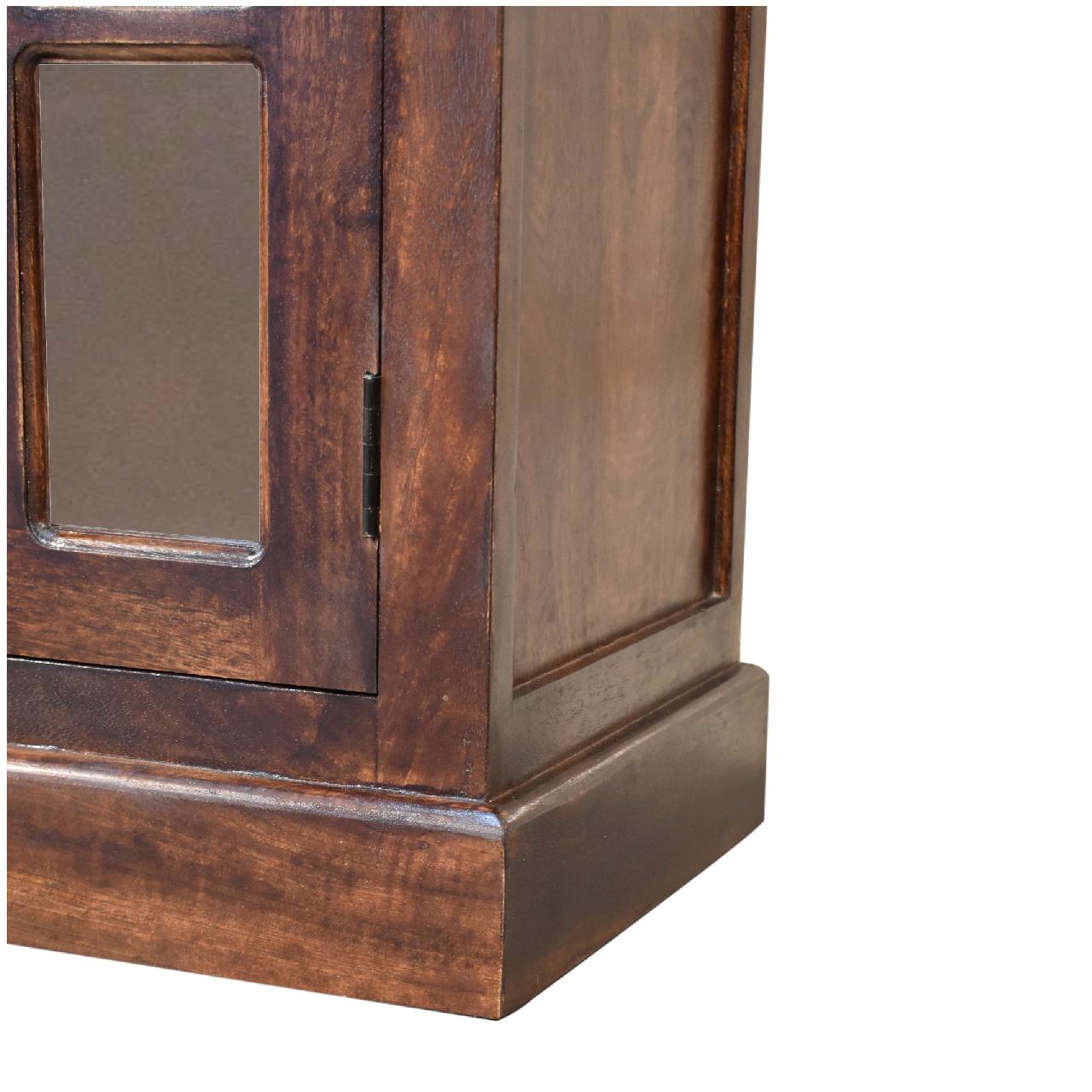 Solid Mango Wood Light Walnut Glazed Sideboard - Image 6