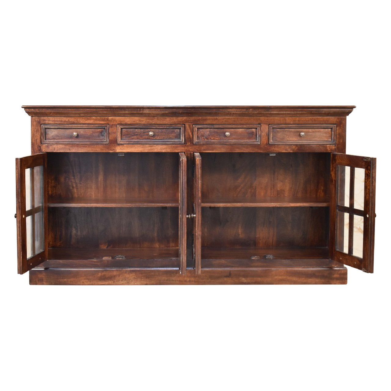 Solid Mango Wood Light Walnut Glazed Sideboard - Image 7